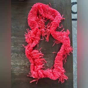 Neon Coral Infinity Scarf